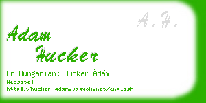 adam hucker business card